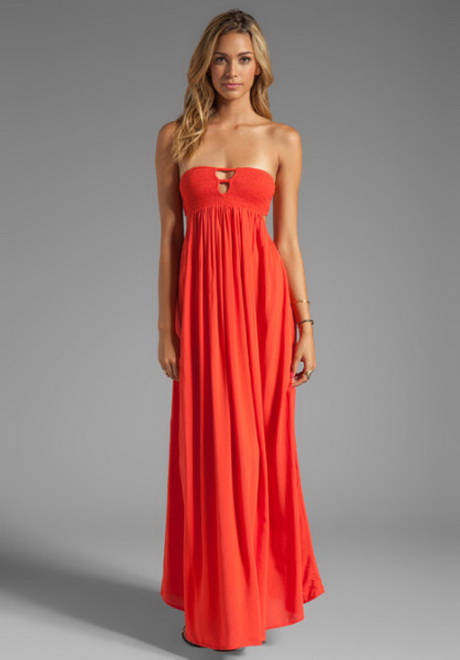 Maxi dress oranje