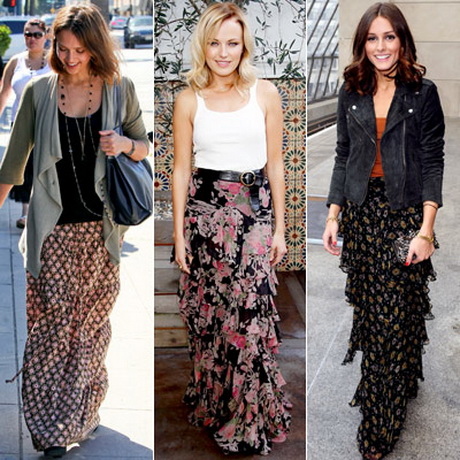 Maxi rok print