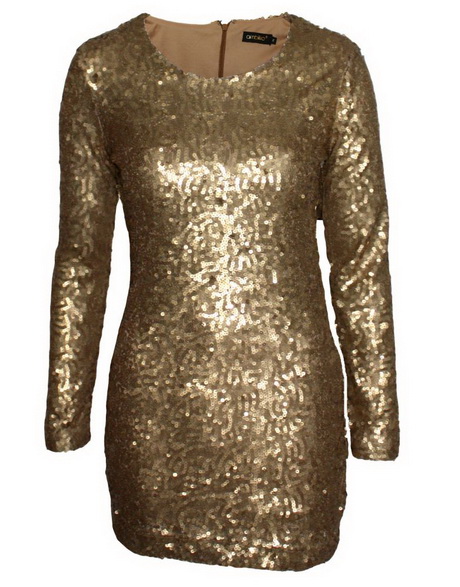 Pailletten jurk goud