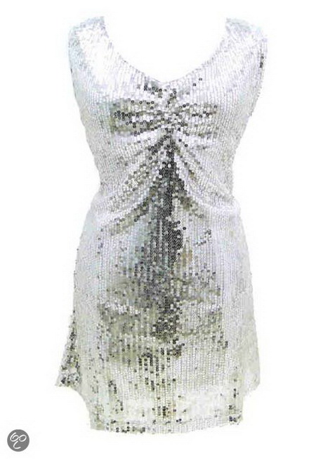 Pailletten jurk zilver