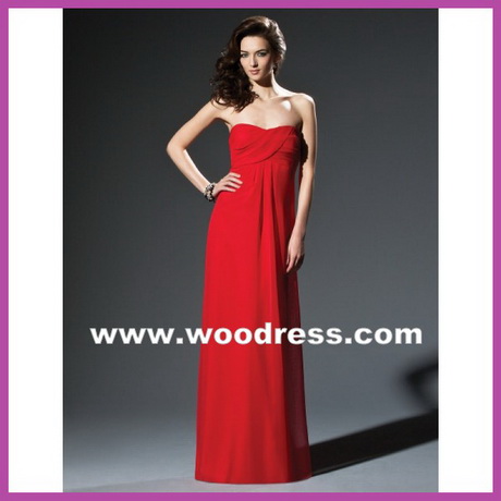 Rode jurk lang