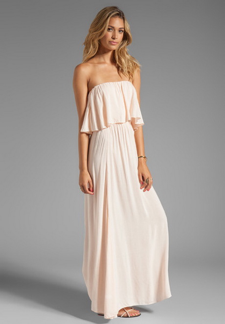 Strapless maxi dress