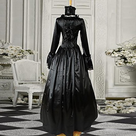Zwarte gothic jurk