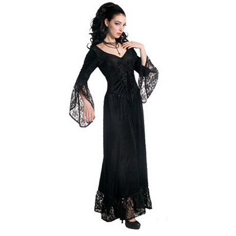 Zwarte gothic jurk