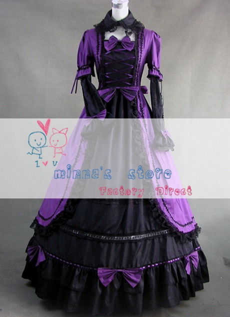 Zwarte gothic jurk