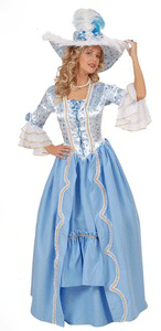 Blauwe prinsessenjurk dames