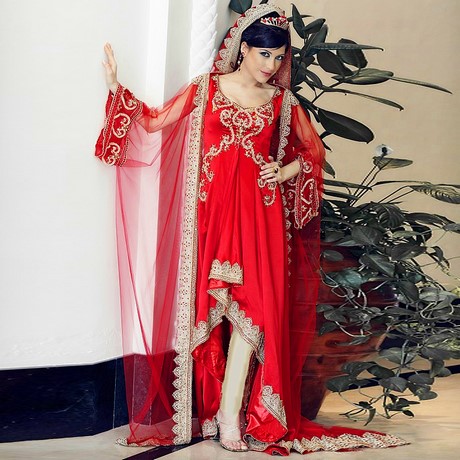 Rode marokkaanse jurk