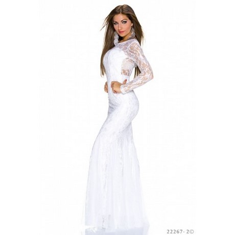 Witte jurk lange mouwen