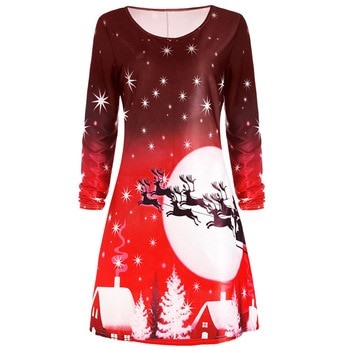 Jurk kerst print