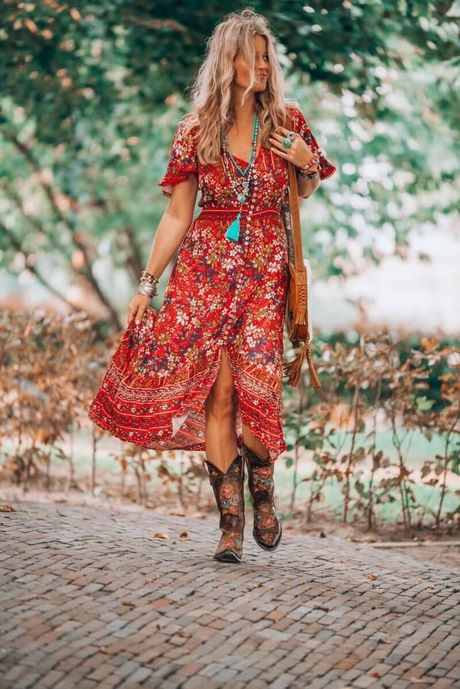 Bohemian style jurk