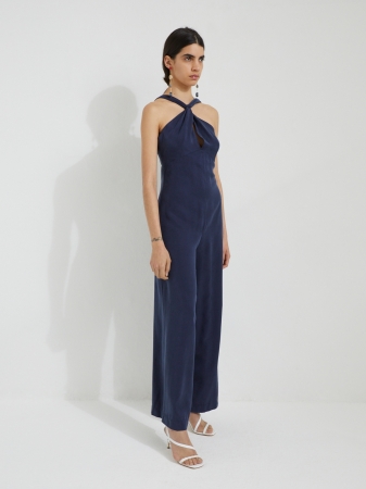 Donkerblauwe jumpsuit