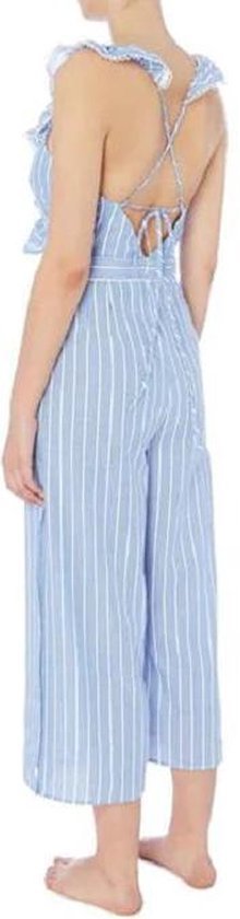 Jumpsuit blauw wit