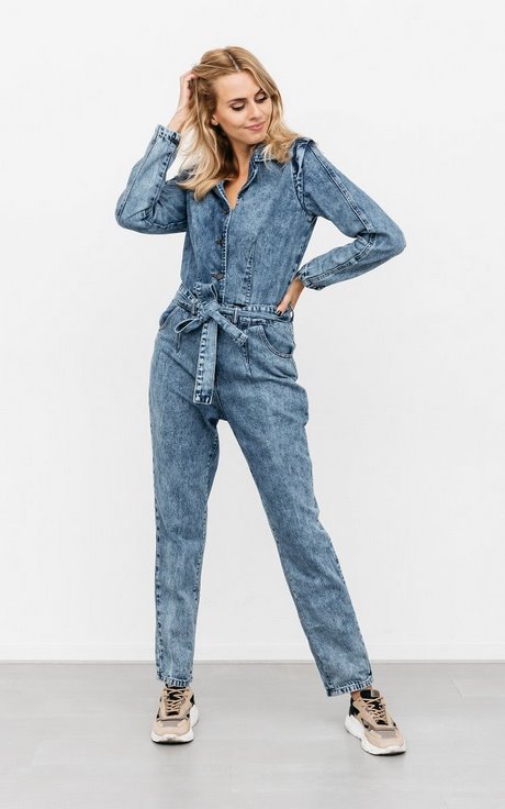 Spijker jumpsuit lang