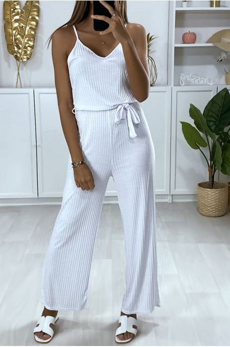 Witte jumpsuit kort