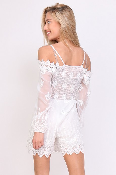 Witte playsuit