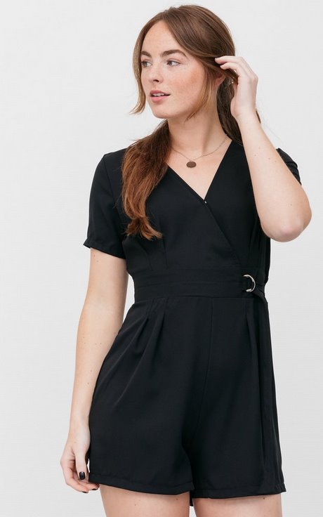 Zwart jumpsuit kort