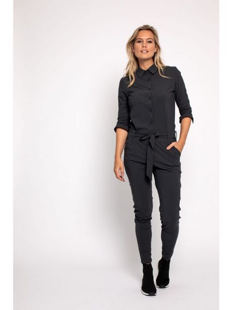 Zwarte jumpsuit lange mouwen