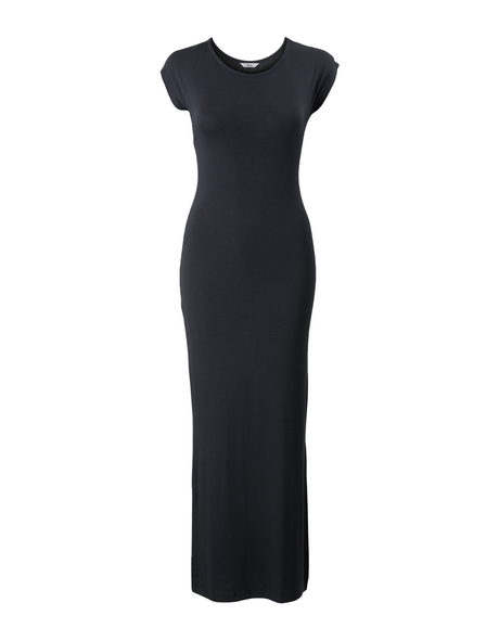 Lange zwarte maxi jurk