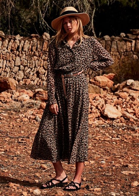 Lange jurk luipaardprint