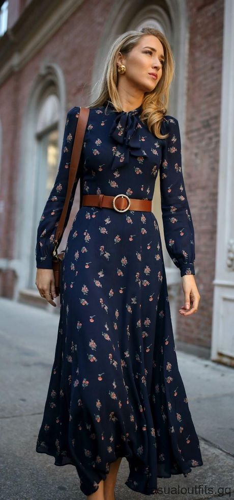 Maxi jurk blauw bloemen