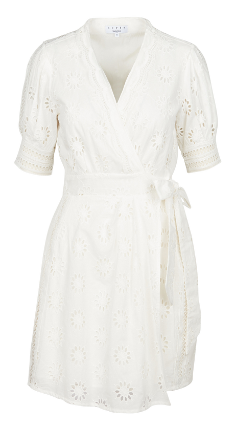 Overslag jurk wit