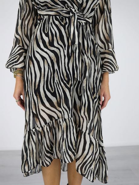 Zebra print jurk