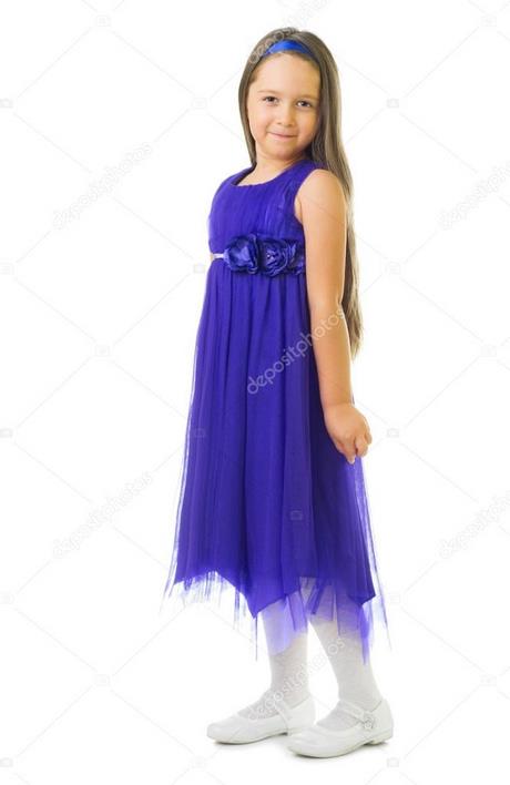 Blauwe jurk meisje