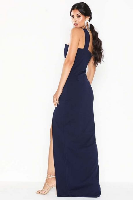 Maxi dress zwart met split