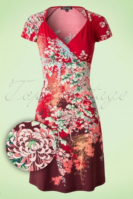 King louie 50s gina maiko flamingo dress in red