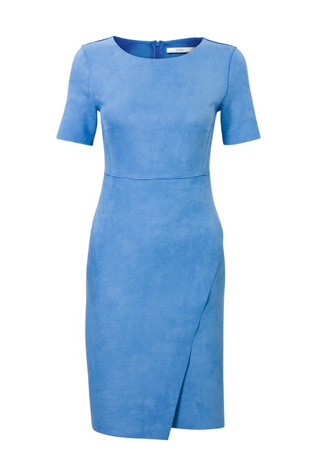Suedine jurk blauw