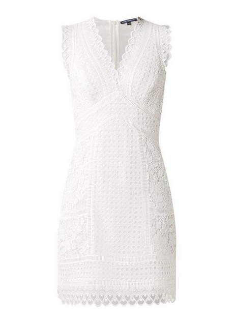 Witte jurk v hals