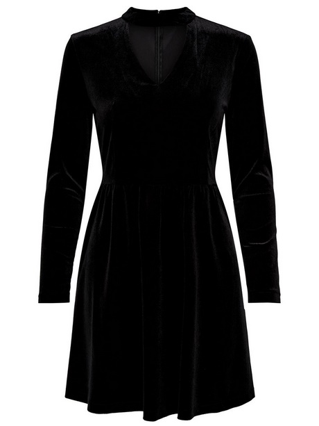 Zwarte velours jurk