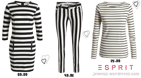 Esprit jurk zwart wit