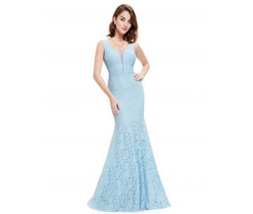 Licht blauwe lange jurk