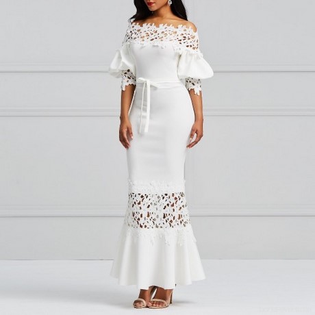 Lange witte maxi jurk