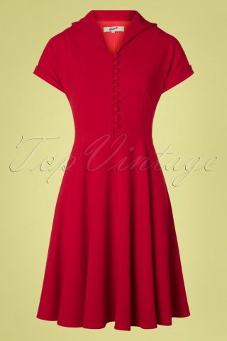 Retro jurk rood