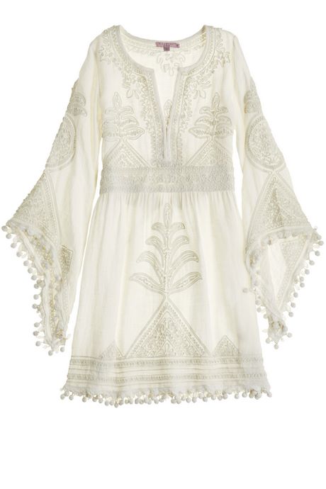 Boho witte jurk