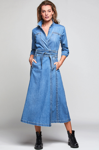 Maxi denim jurk