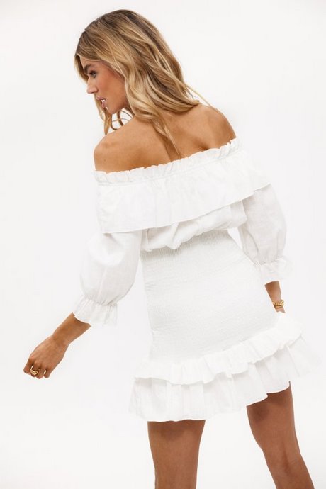 Wit off shoulder jurkje