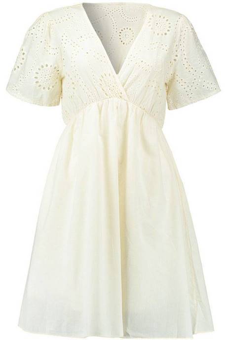 Witte broderie jurk dames