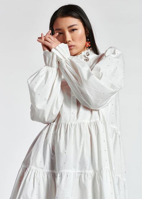 Witte jurk katoen