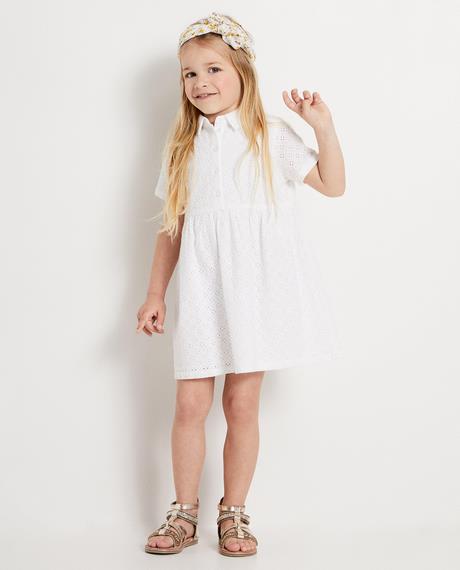 Witte jurk met broderie anglaise