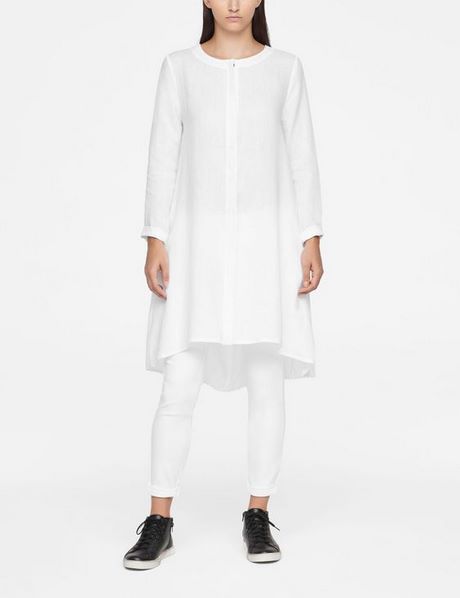 Witte linnen jurk dames