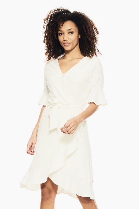 Witte overslag jurk