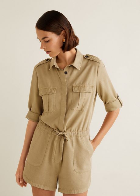 Zwarte jumpsuit mango