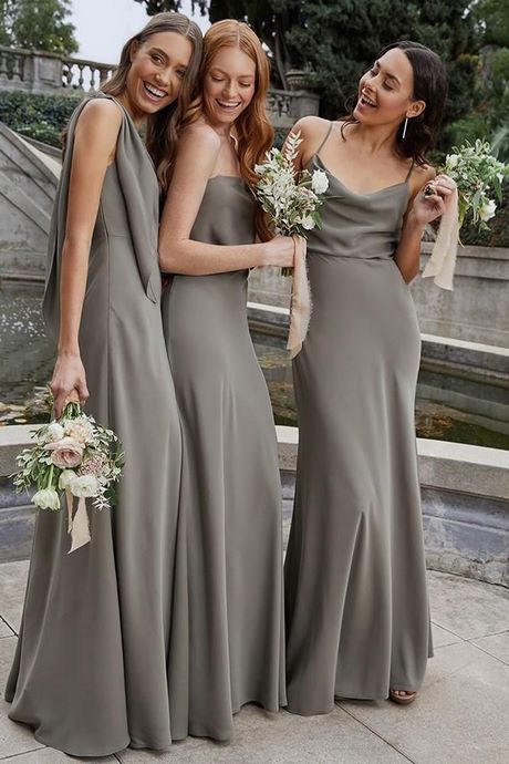 Grijze bruidsmeisjes jurken