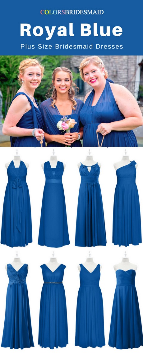 Royal blue bruidsmeisje jurk