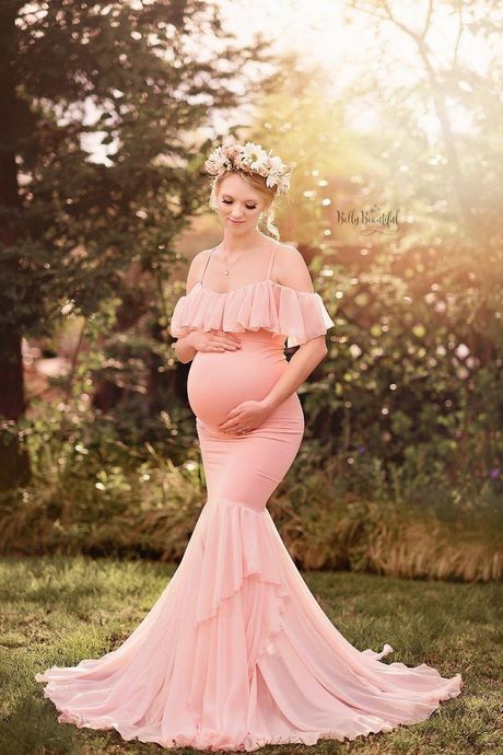 Roze moederschap jurken
