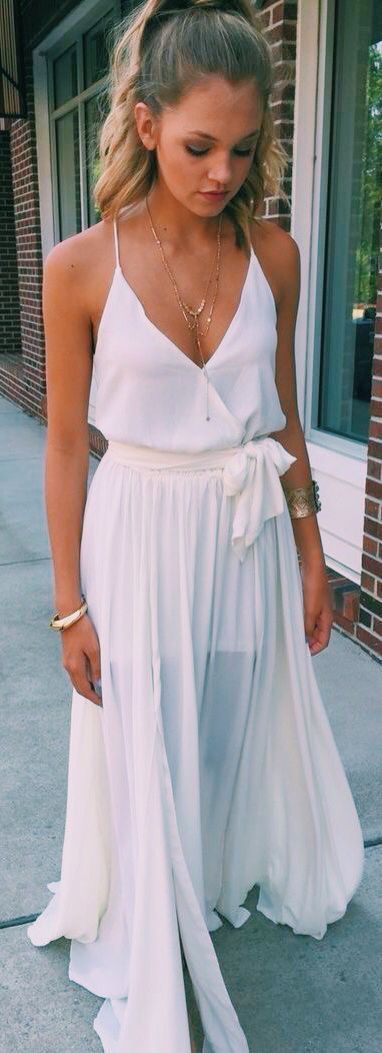 Witte flowy jurken