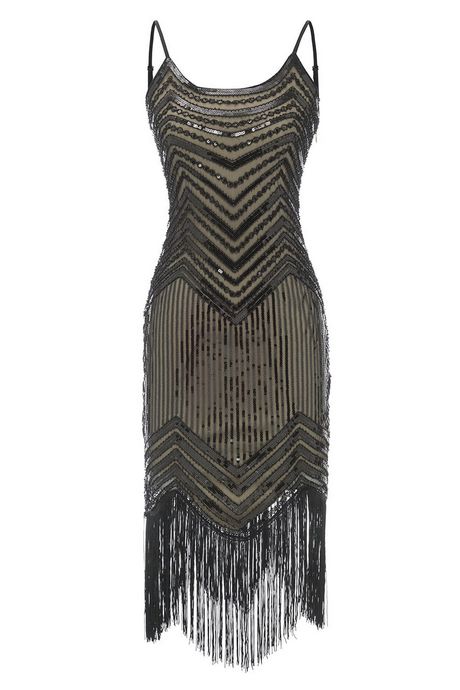 Zwarte jurk uit de jaren 1920